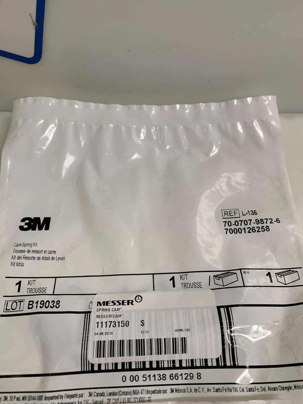 3M  L-136  Cam Spring Kit  (Lot of 6)1