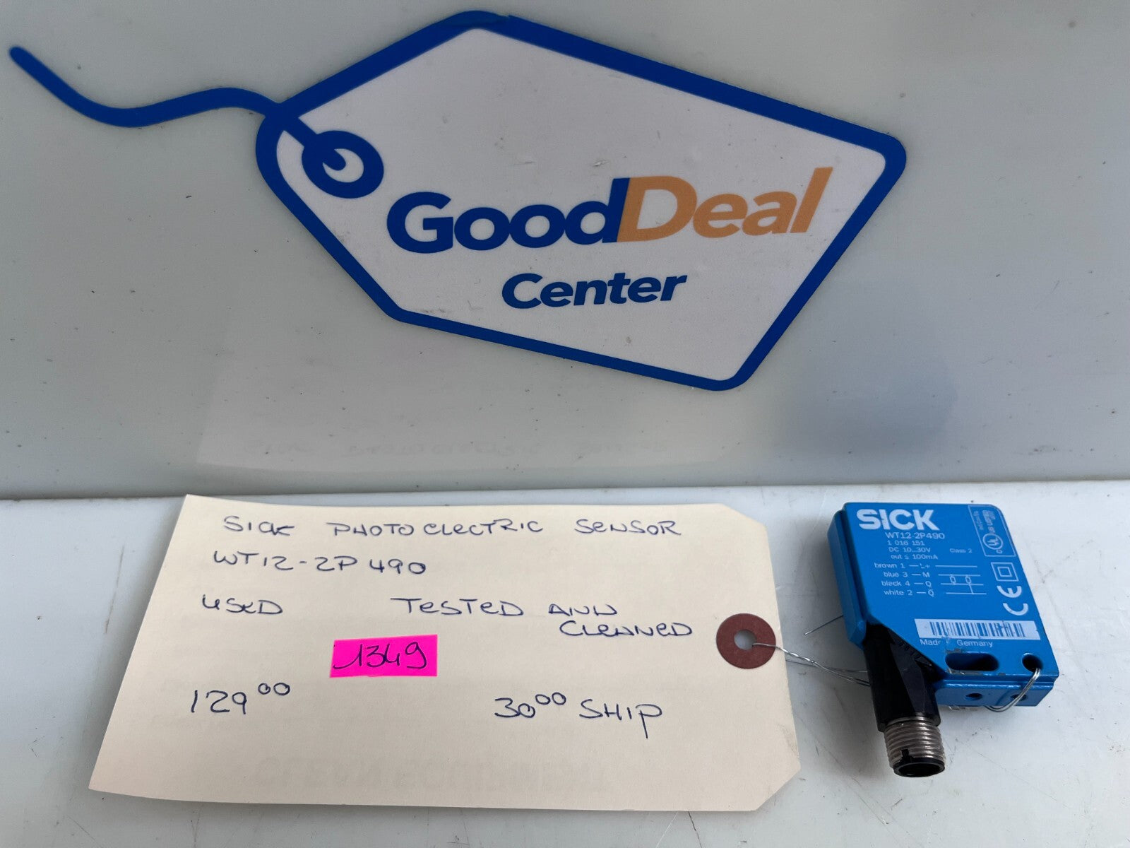 SICK WT12-2P490 Photoelectric Sensor WT122P490 (Tested & Cleaned)