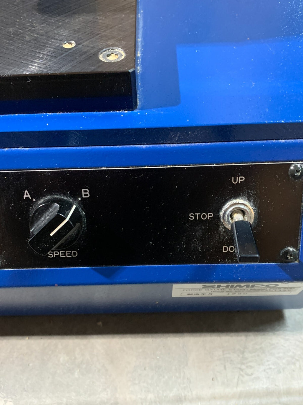 SHIMPO FORCE GAUGE STAND FGS-50D DIGITAL TACHO METER W/SHIMPO MODULE DT-6LS