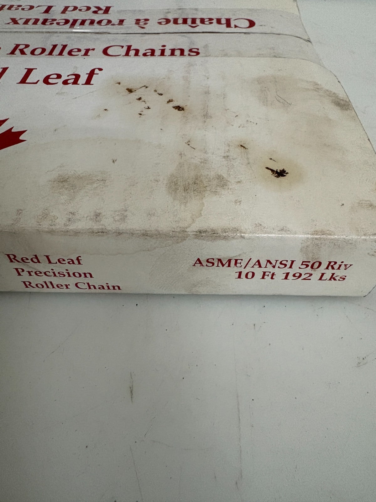 RED LEAF PRECISION ROLLER CHAIN ASME/ANSI SORIV 10FT 192 LINKS