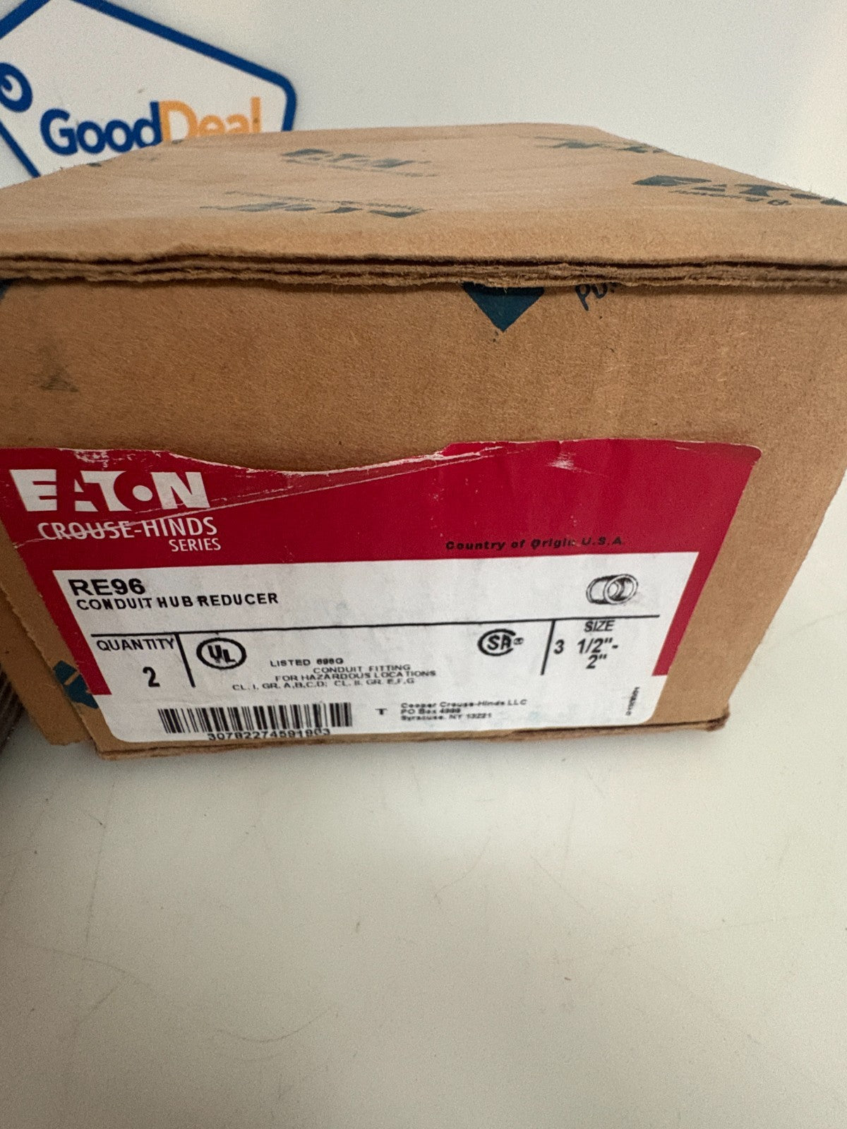 EATON CROUSE-HINDS CONDUIT HUB REDUCER #RE96 2 PER BOX2