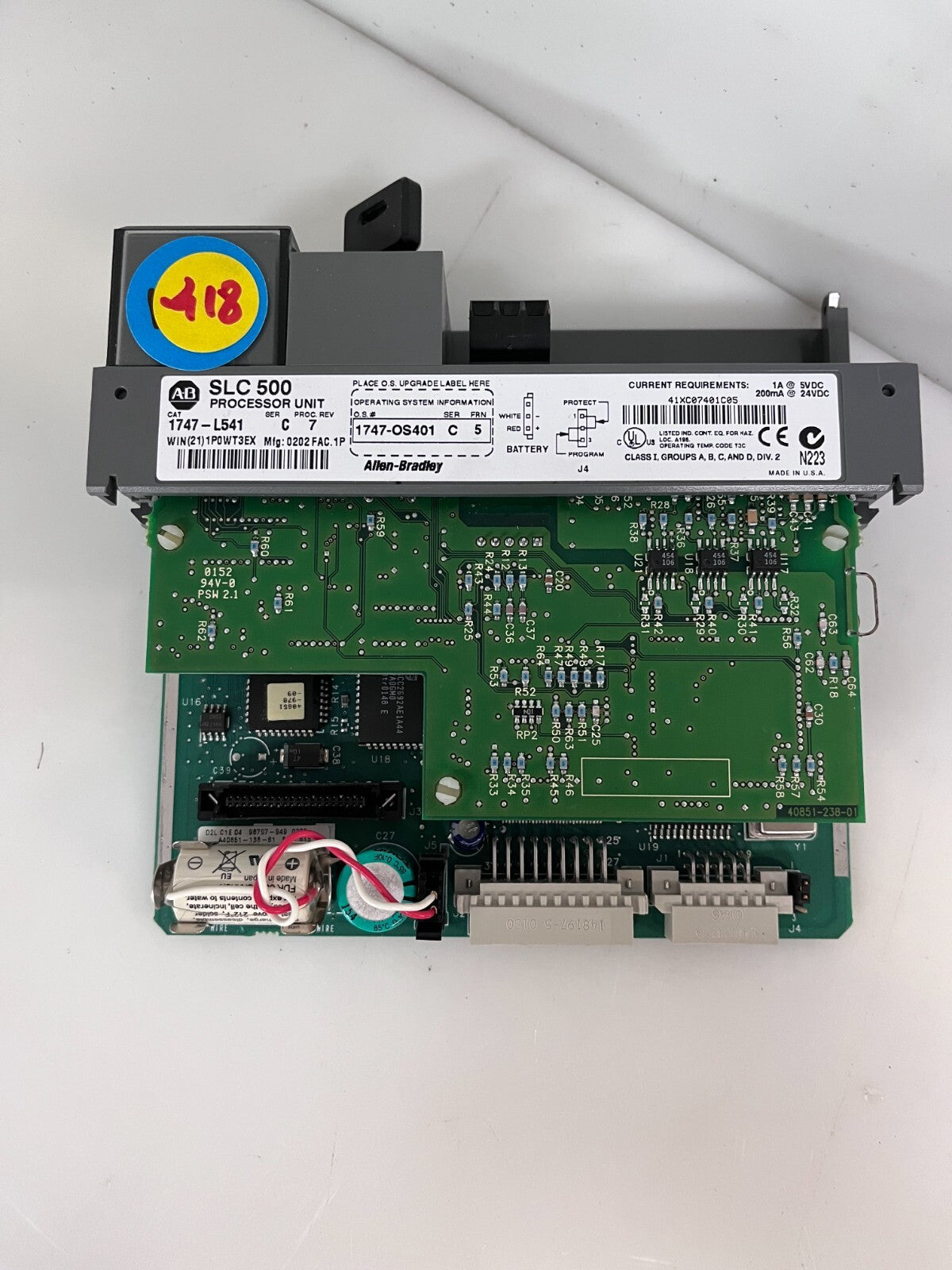 Allen-Bradley 1747-L541 Ser C Rev 7 SLC 500 PROCESSOR UNIT MODULE1