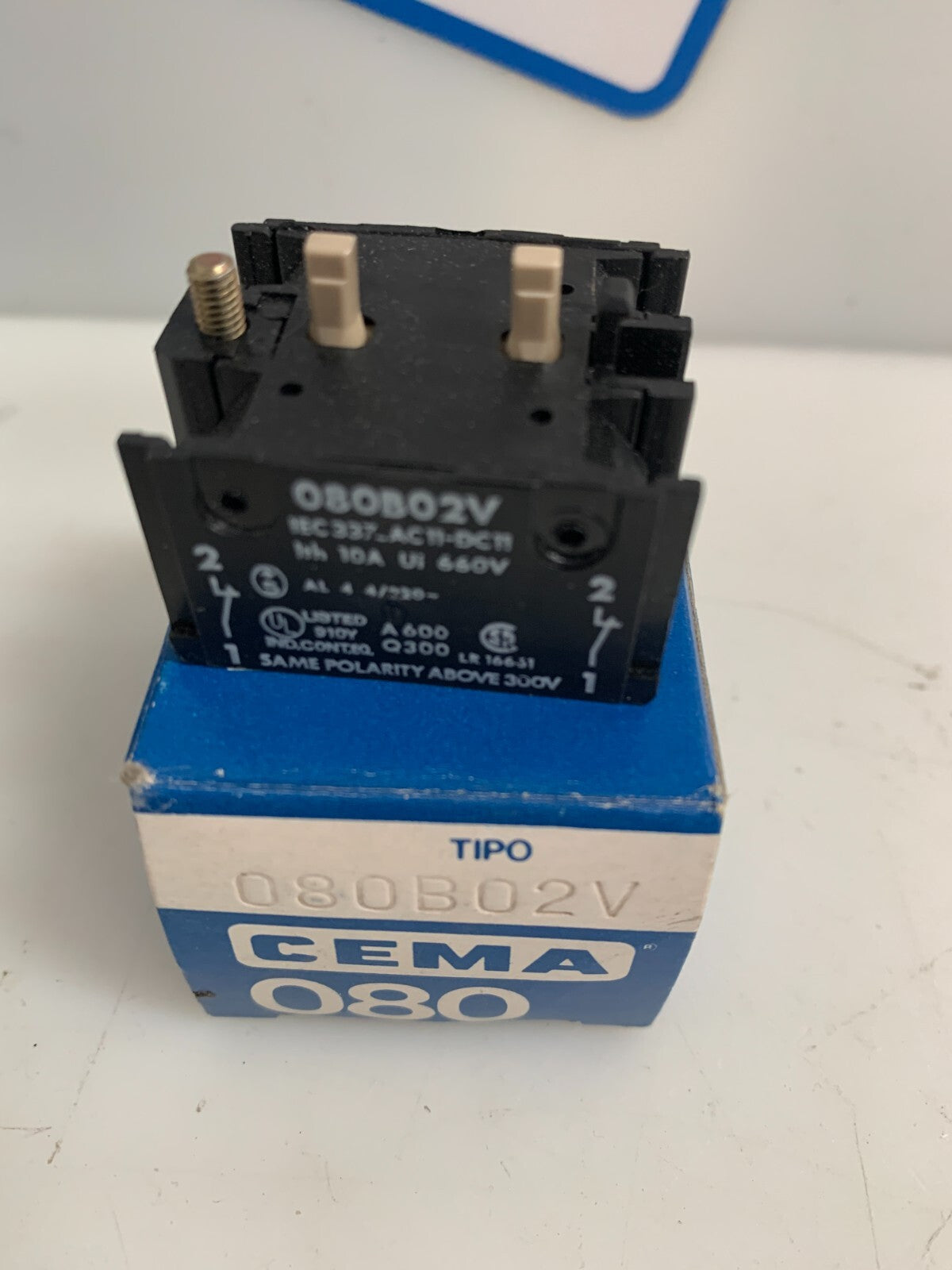 LOT OF 6 GE CEMA 080 B02V CONTACT BLOCK1