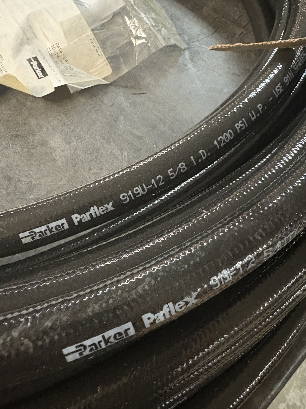 PARKER 5/8" 1200 PSI PTFE HOSE 919U-12 100' LONG