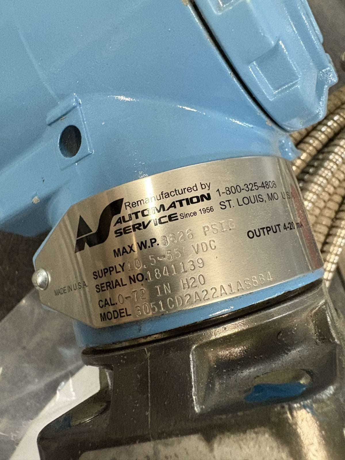 ROSEMOUNT PRESSURE TRANSMITTER 3051CD2A22A1A58B4 W/2ISI BARS LOWER HOUSING1