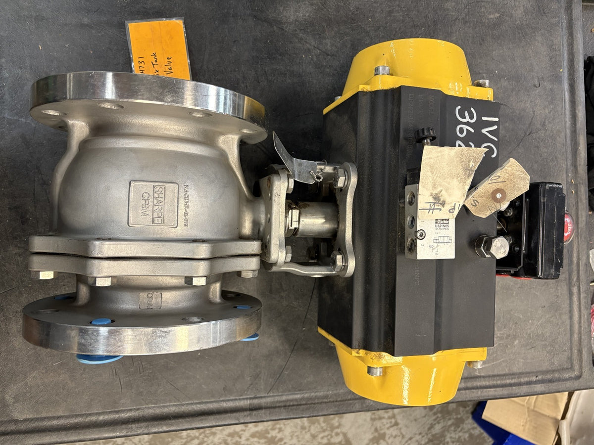 SHARPE PISTON ACTUATOR & LIMIT SWITCH SLX54MH10 W/SHARPE CF8M 4" NACE MR-01-0750