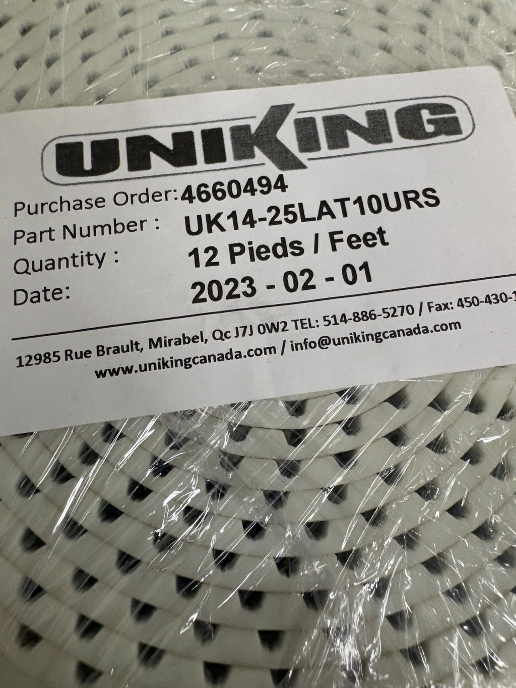 LOT OF 2 MEGADYNE GROUP TIMING BELT 12 FEET 25 LAT 10 URS