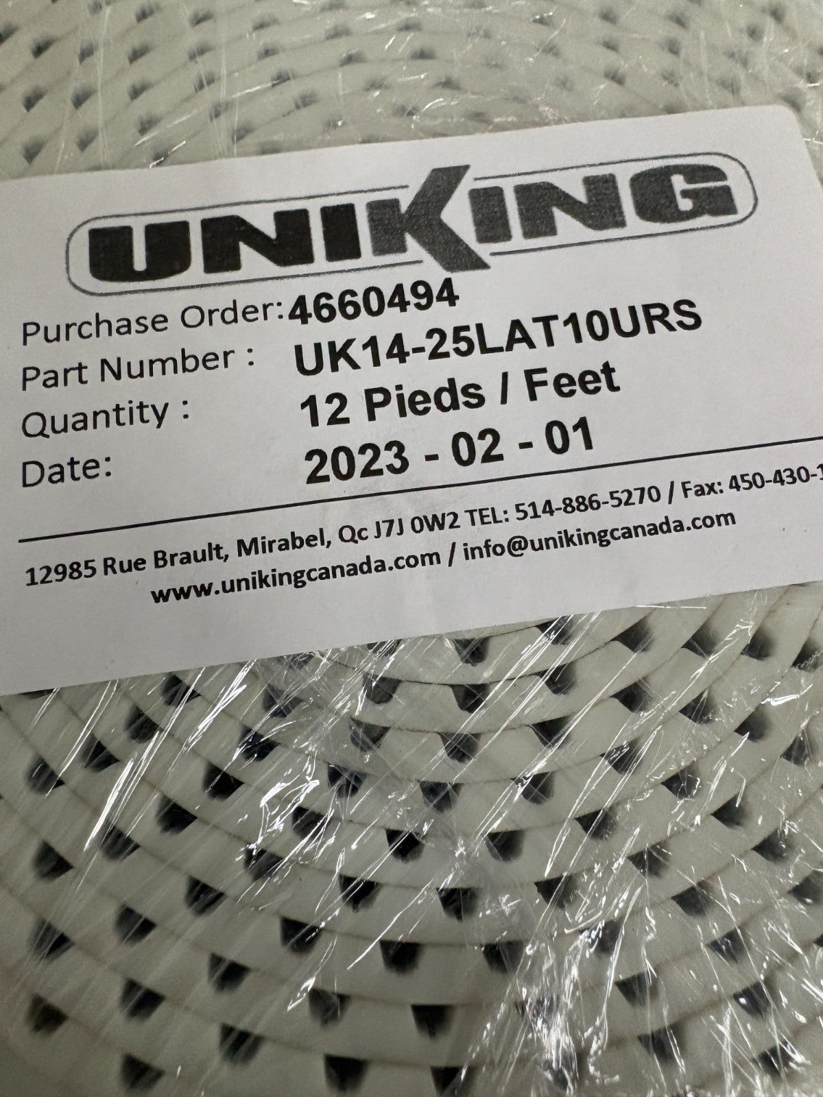 LOT OF 2 MEGADYNE GROUP TIMING BELT 12 FEET 25 LAT 10 URS