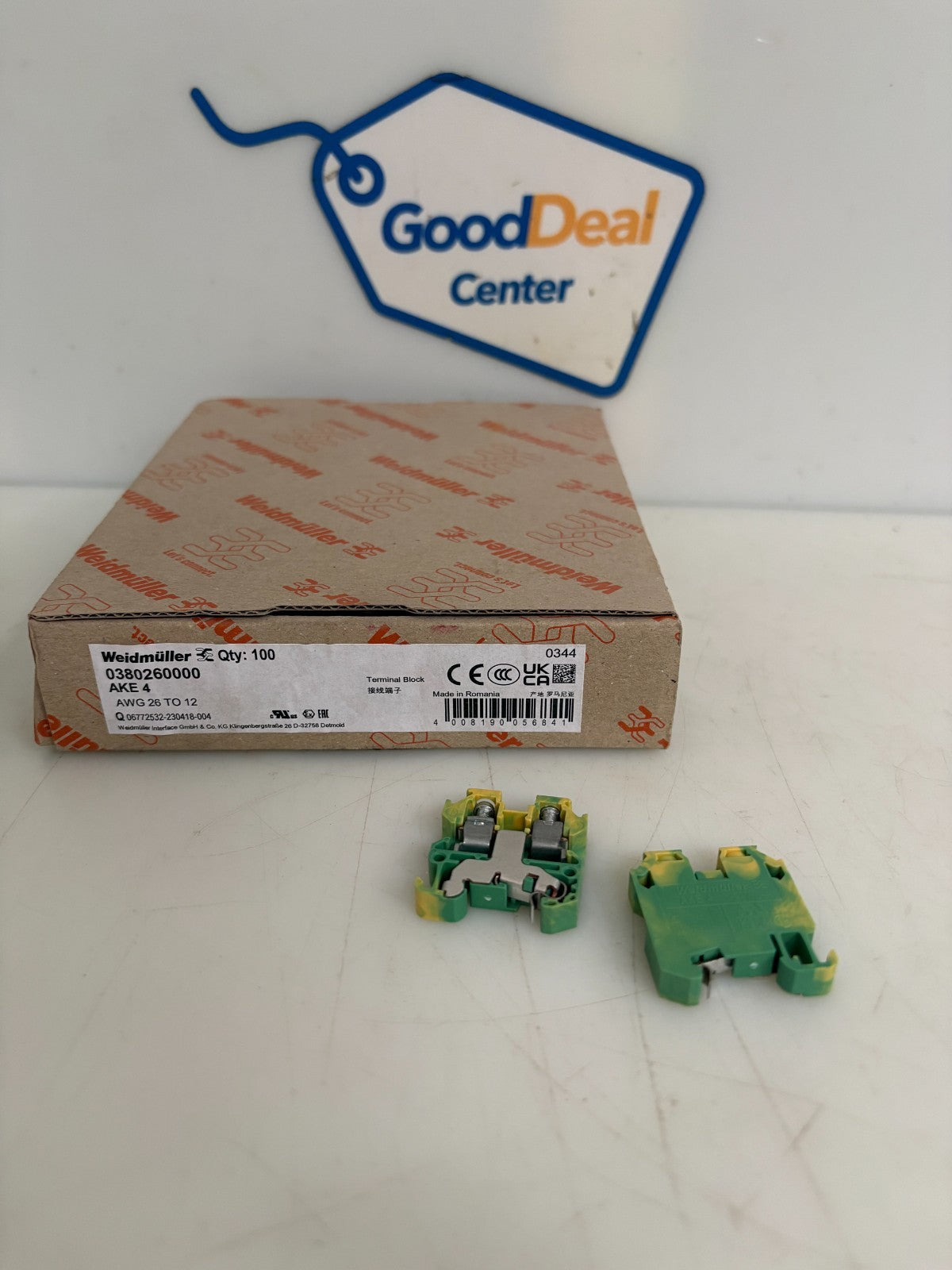 WEIDMULLER TERMINAL BLOCK 038260000 AKE 4 100 IN BOX0