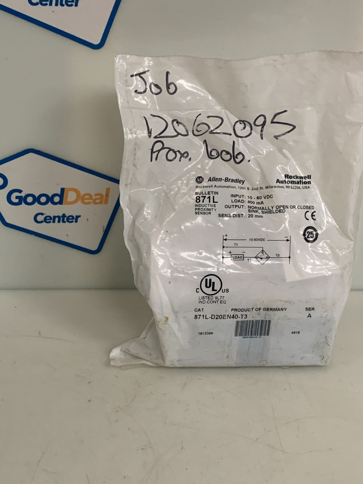 ALLEN BRADLEY INDUCTIVE PROXIMITY SENSOR 871L-D2OEN40-T3