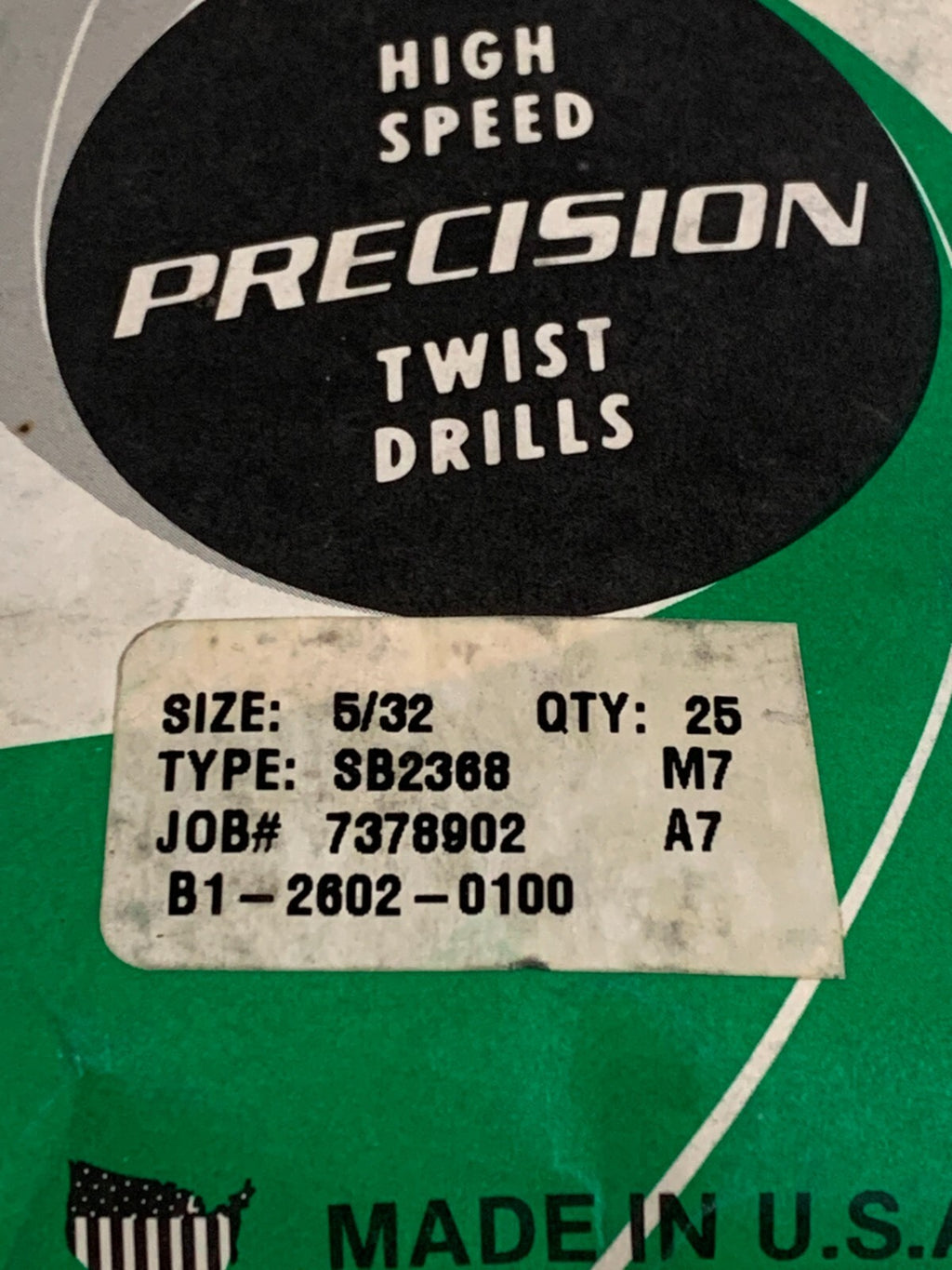 Lot of 25 PRECISION TWIST Drills 5/32 Type SB2388 M7 B1-2602-0100