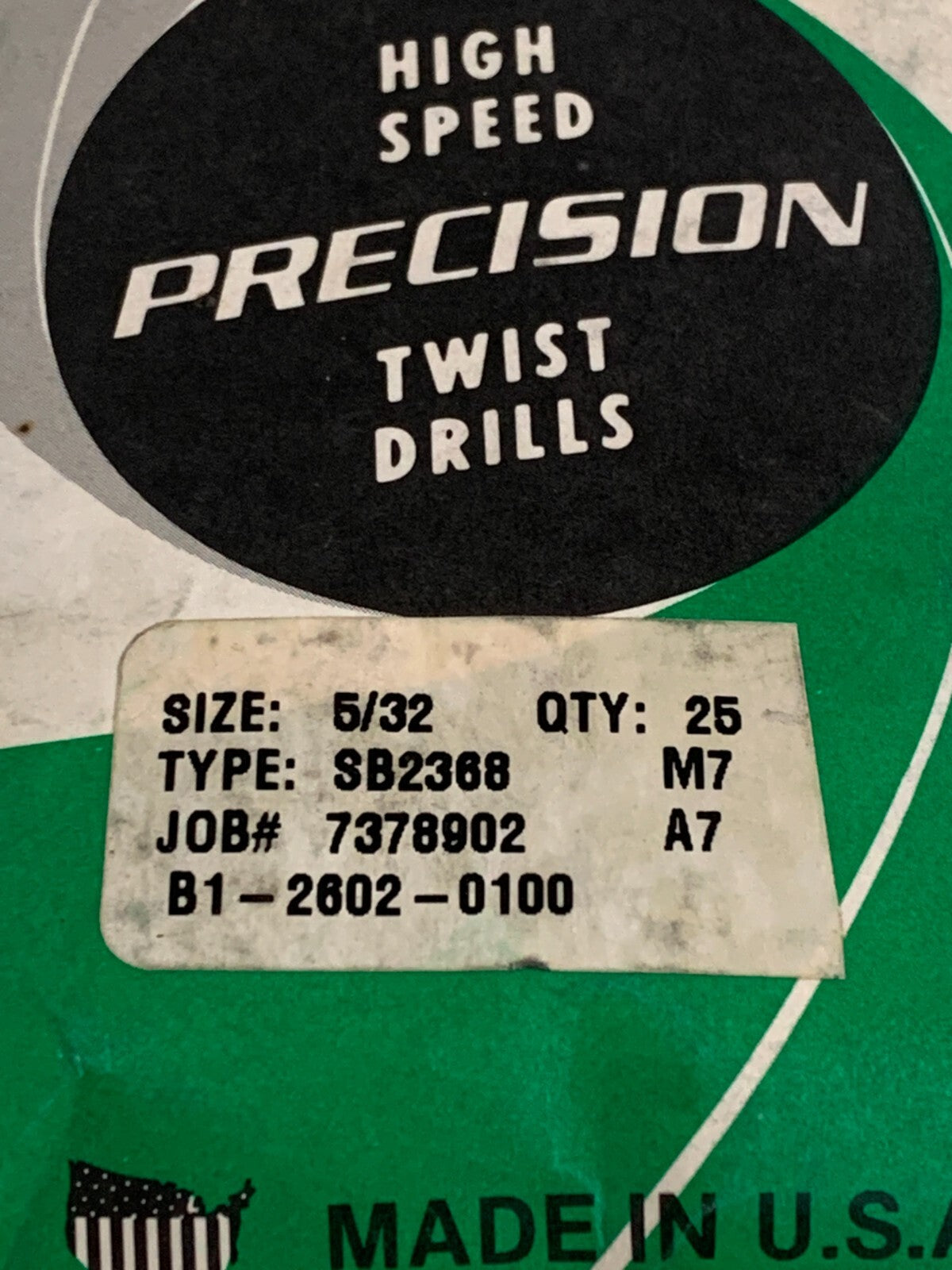 Lot of 25 PRECISION TWIST Drills 5/32 Type SB2388 M7 B1-2602-0100