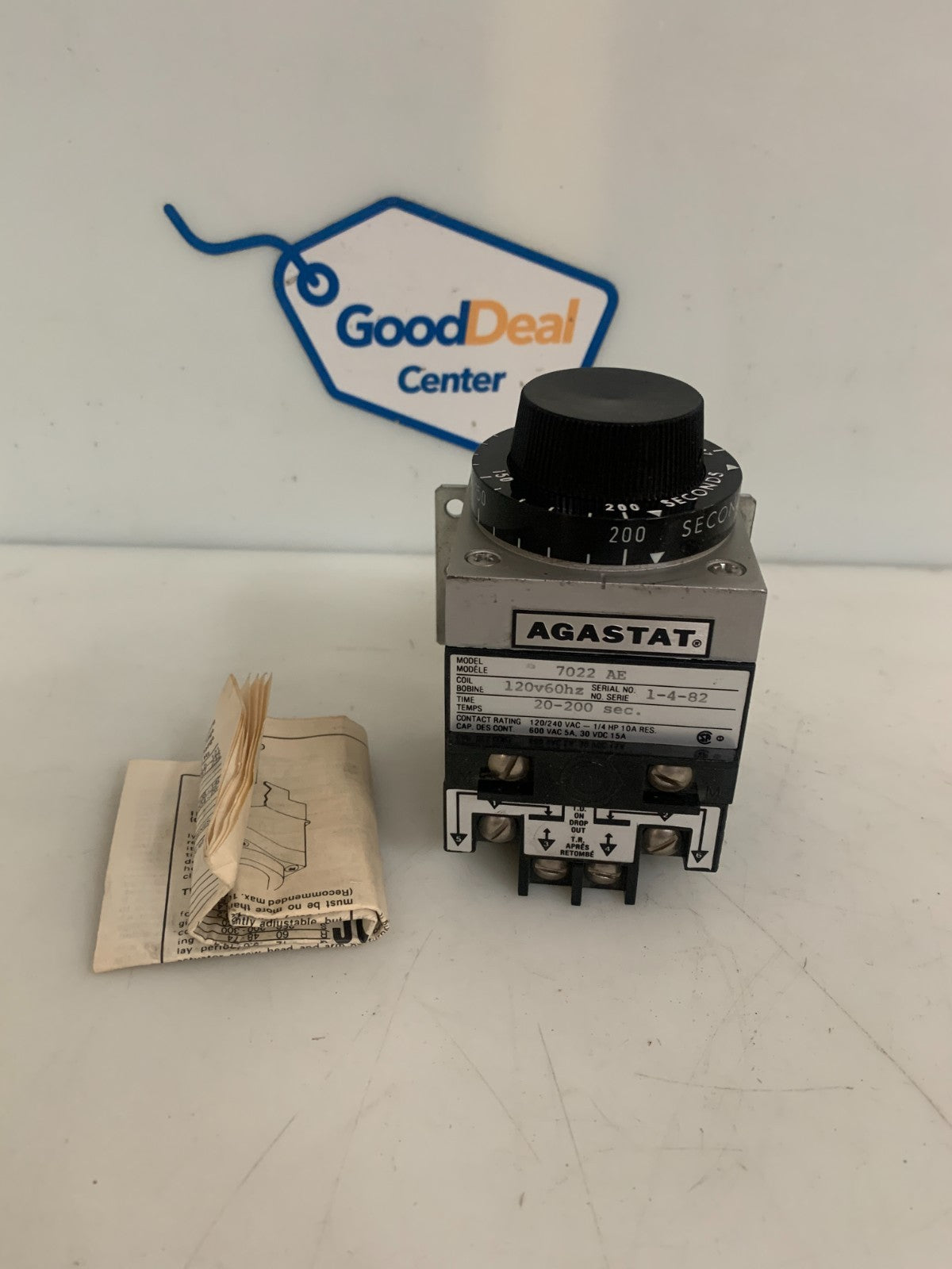 AGASTAT 20-200 SEC. TIME DELAY RELAY #7022 AE