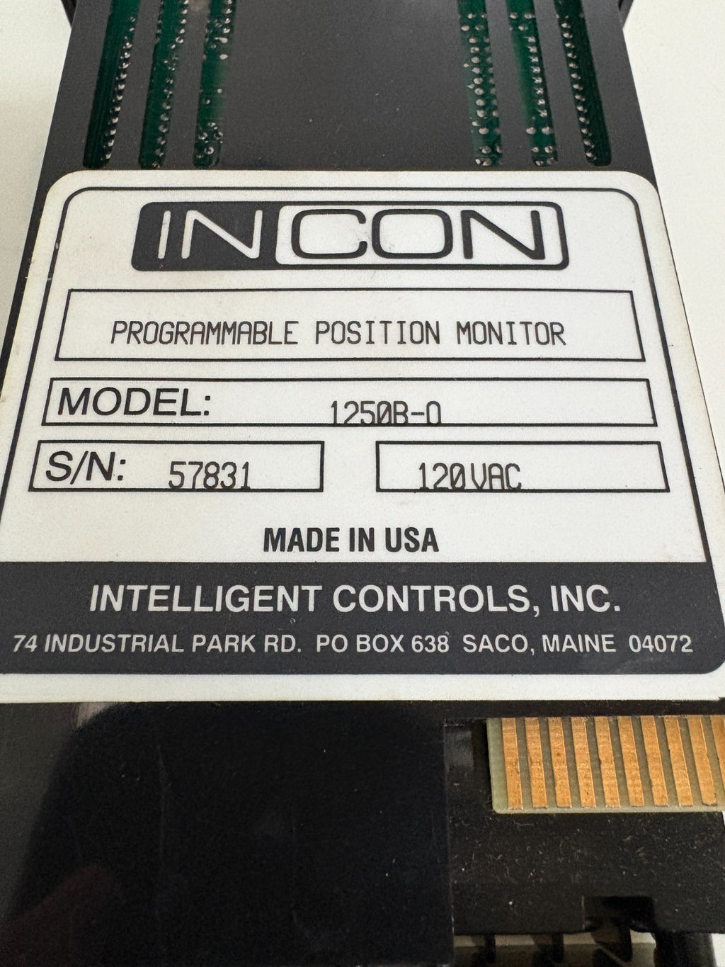INCON PROGRAMMABLE POSITION MONITOR #1250-BO
