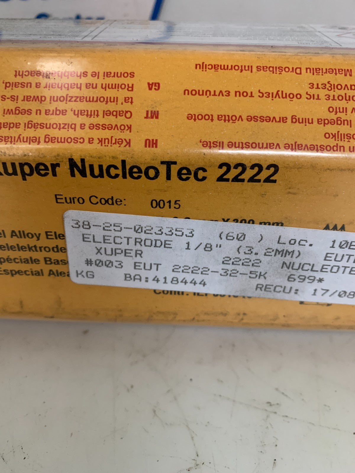 CASTOLIN EUTECTIC XUPER NUCLEO TEC 2222 SPECIAL NICKEL ALLOY  ELECTRODE 11.5LB