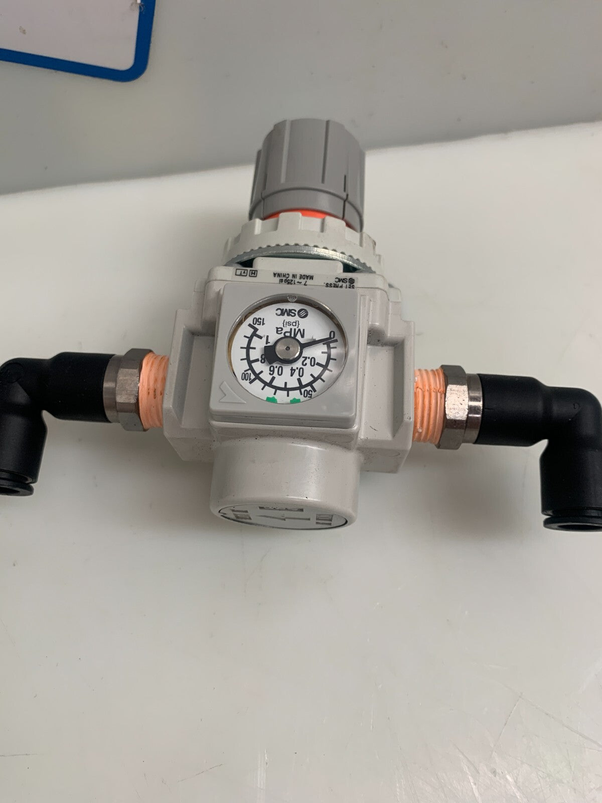 SMC  0-150 PSI Pressure Regulator  AR25-N03E-Z-B   w/Bracket & Valve  (Lot of 2)