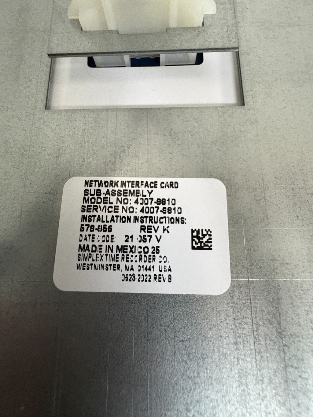 SIMPLEX FIRE ALARM NETWORK INTERFACE 4007-98102