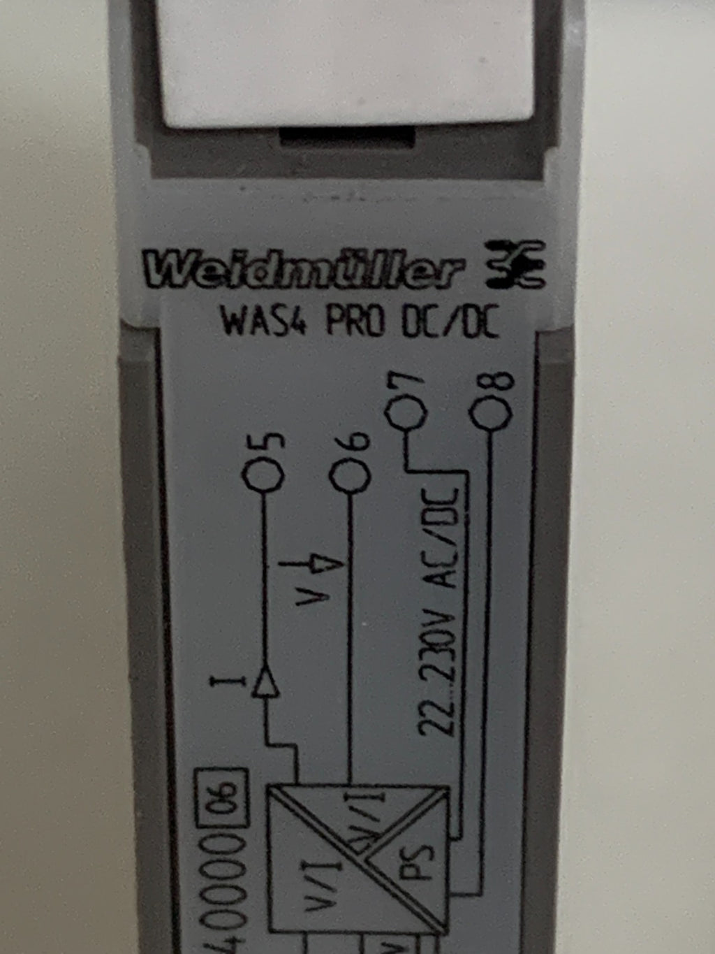 WEIDMULLER SIGNAL CONVERTER PRO ISOLATER 8560740006 06