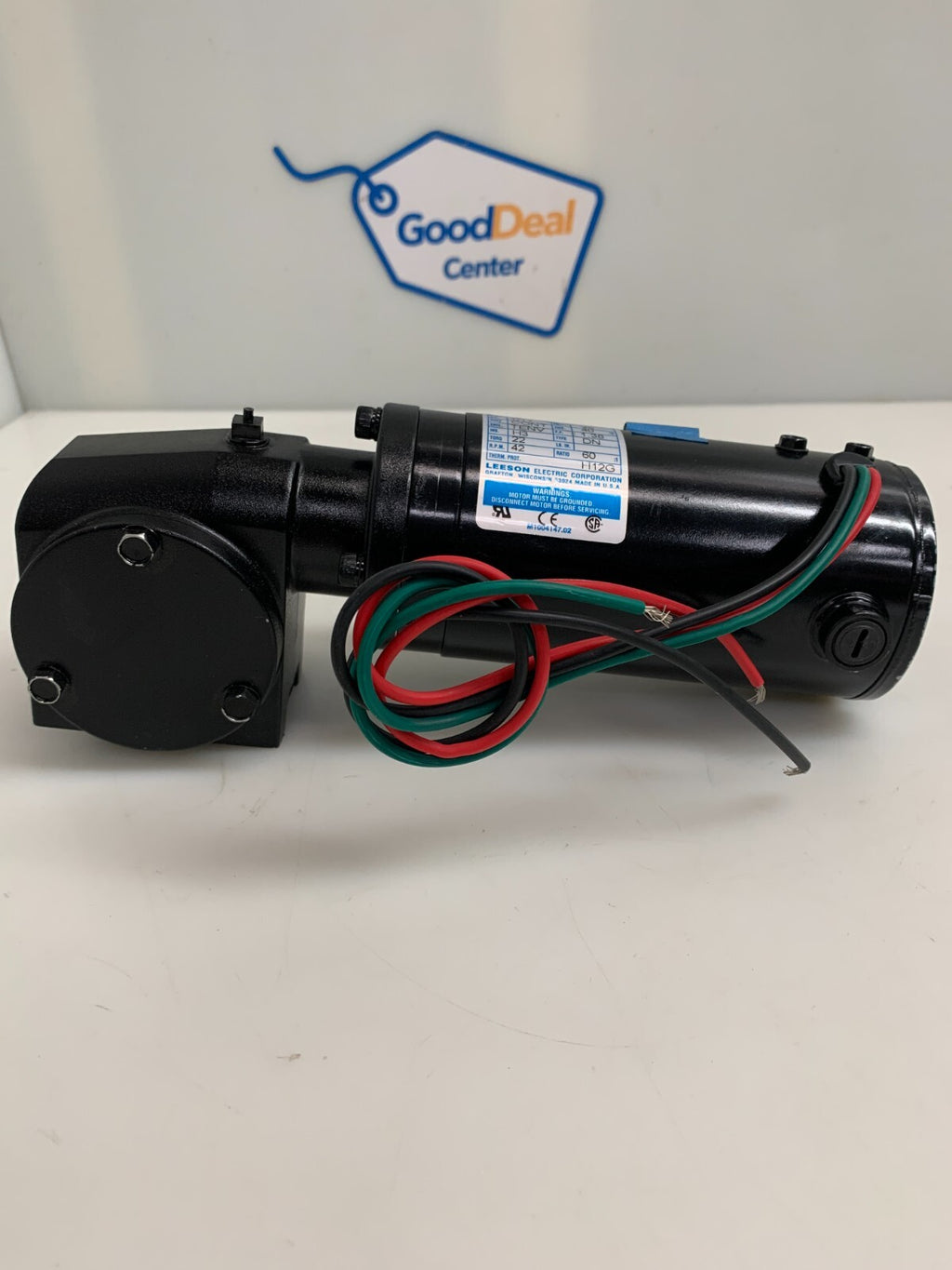 Leeson 985.504E Permanent Magnet D.C. Gearmotor 60:1 Ratio 1/17 HP 90V