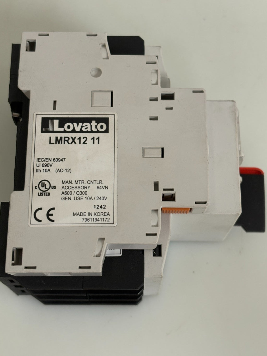LOVATO MANUAL MOTOR CONTROLLER LMR32 W/LOVATO LMRX12 11