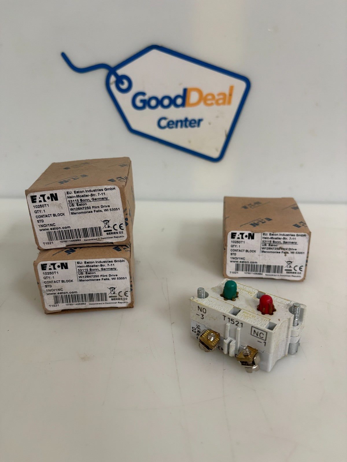 LOT OF 3 EATON CONTACT BLOCK #10250T10