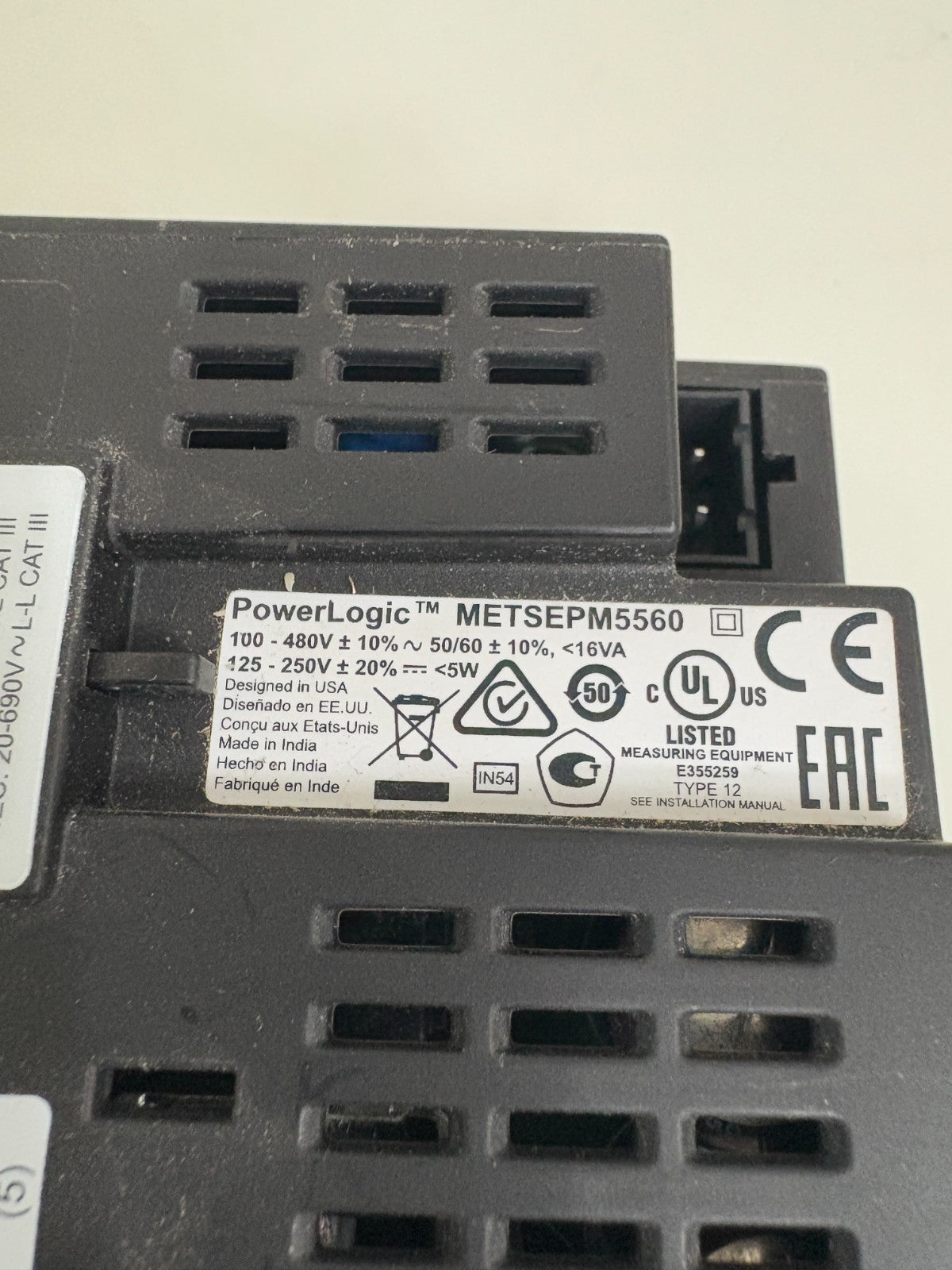 SCHNEIDER ELECTRIC POWER LOGIC PM5500 POWER METER