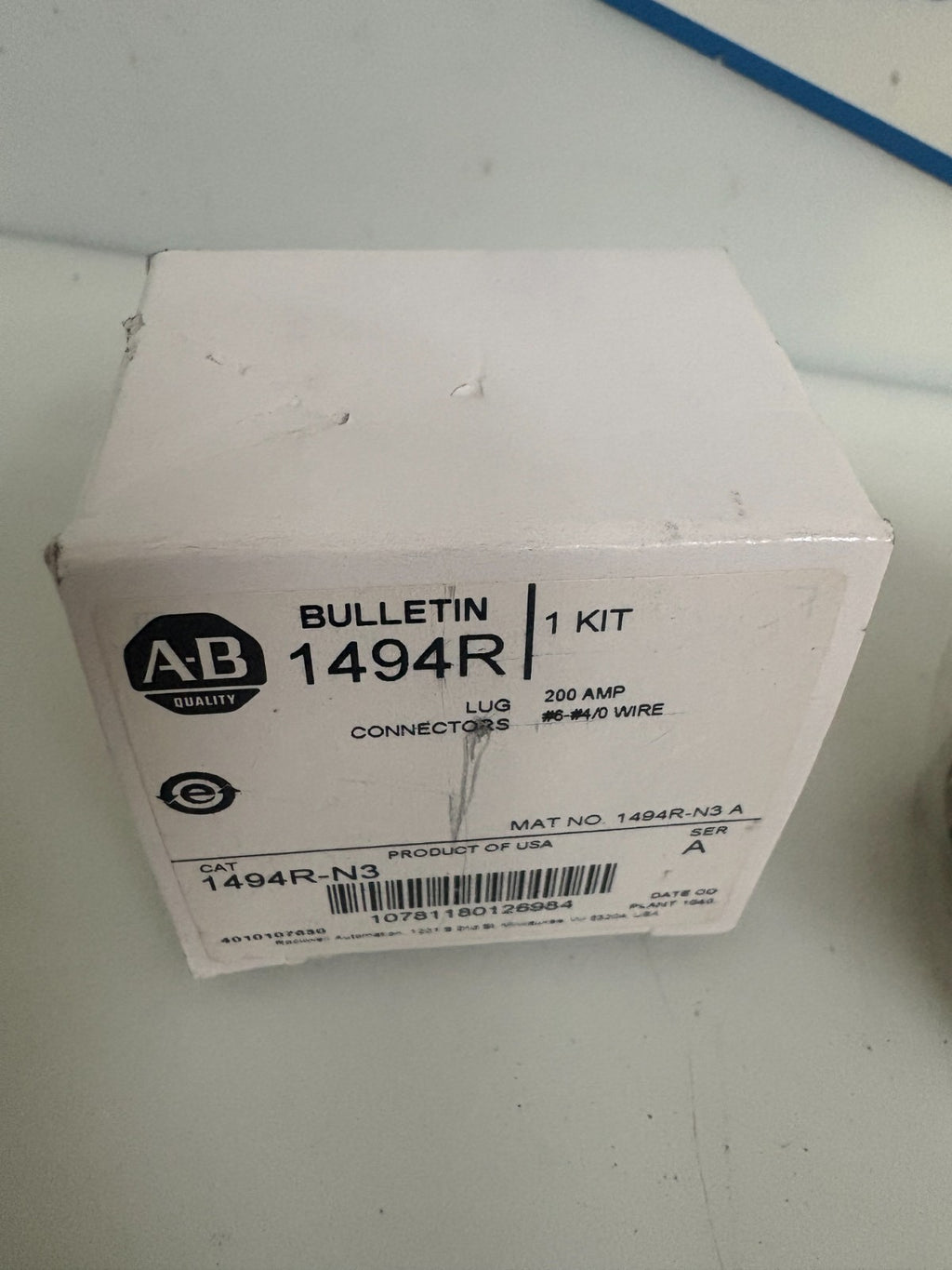 ALLEN BRADLEY LUG CONNECTOR 1494R-N3 A2