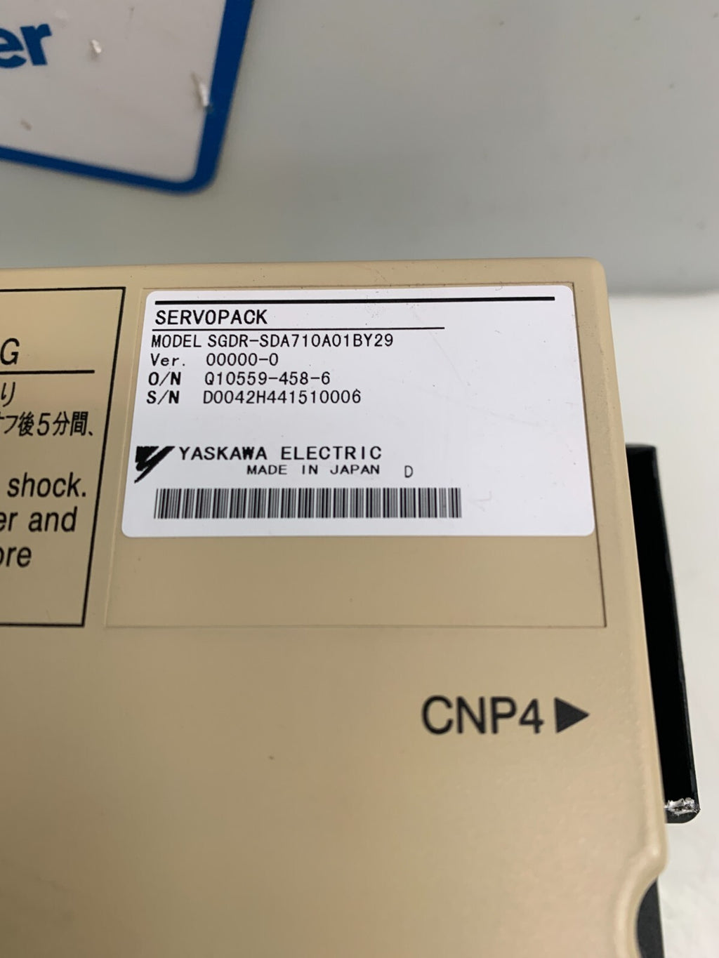 Yaskawa Servopack SGDR-SDA710A01BY29 Servo Driver