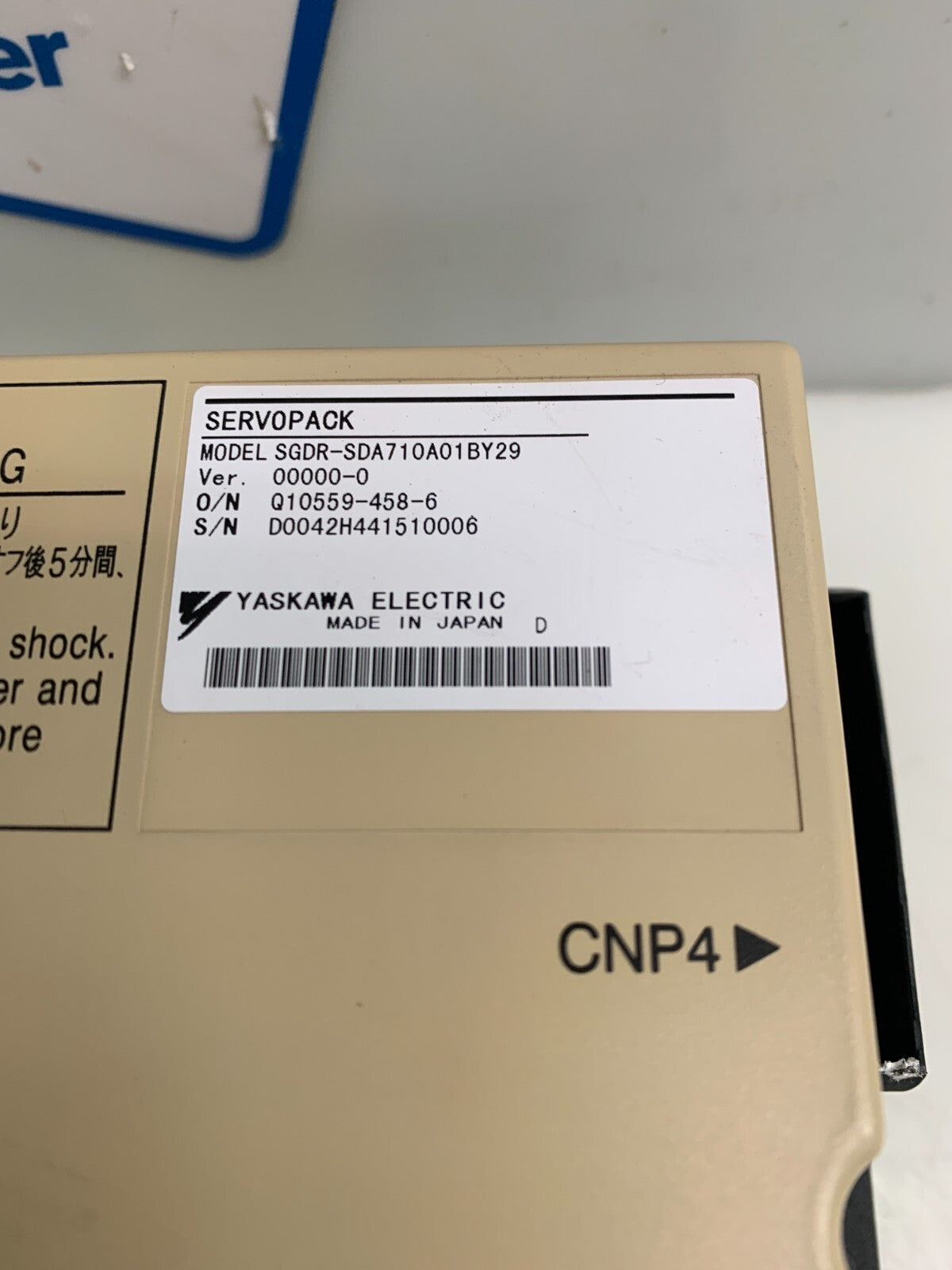 Yaskawa Servopack SGDR-SDA710A01BY29 Servo Driver
