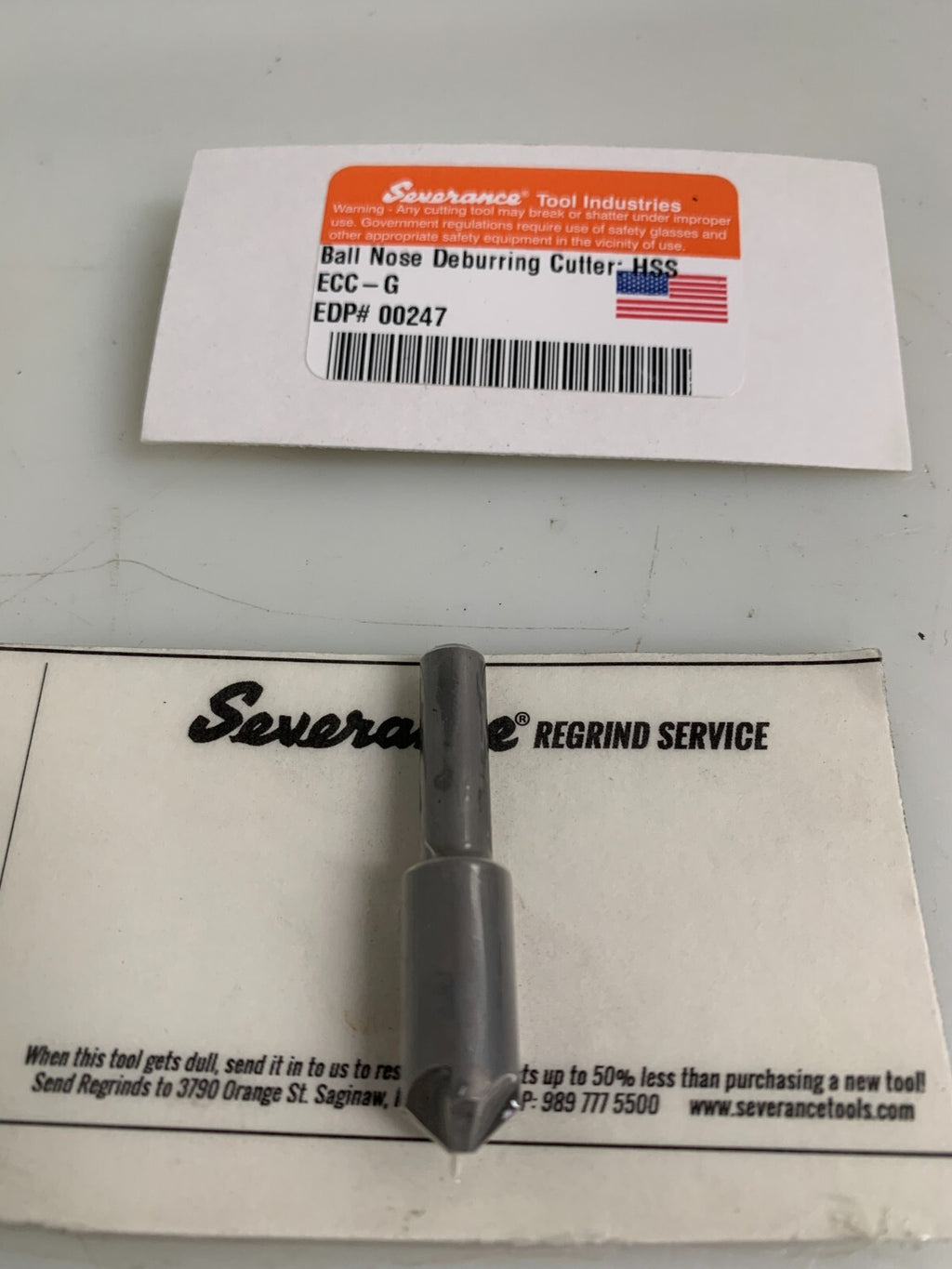 SEVERANCE BALL NOSE DEBURRING CUTTER ECC-G LOT OF 3 W/ FREE ES-3/8-50