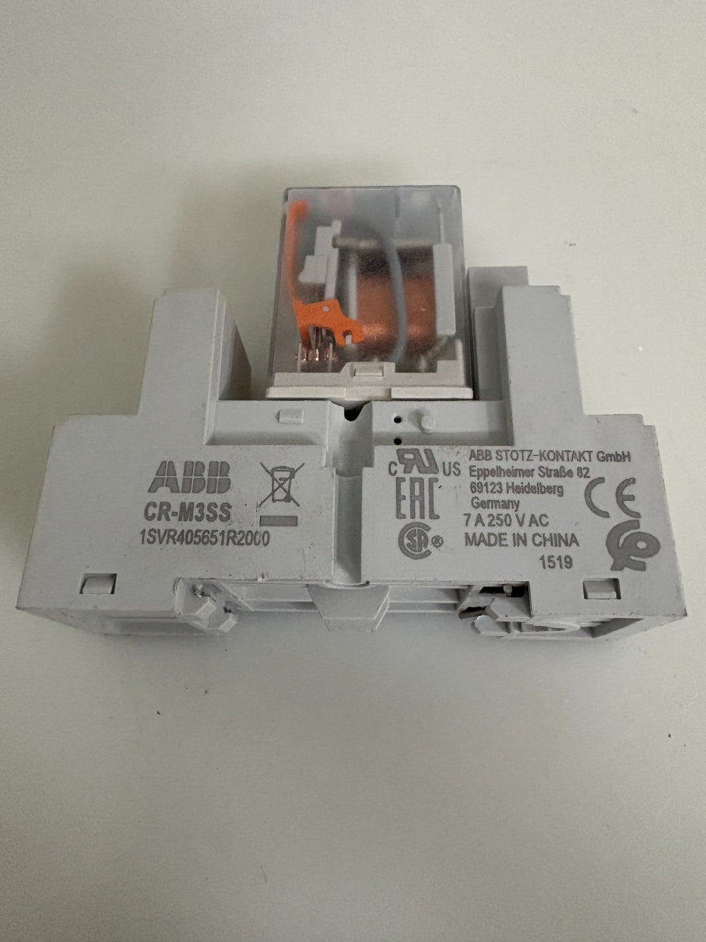 ABB RELAY MODULE CR-M024DC3 W/ABB #CR-M3SS AND CR-M/P 22 PROTECTIVE MODULE2