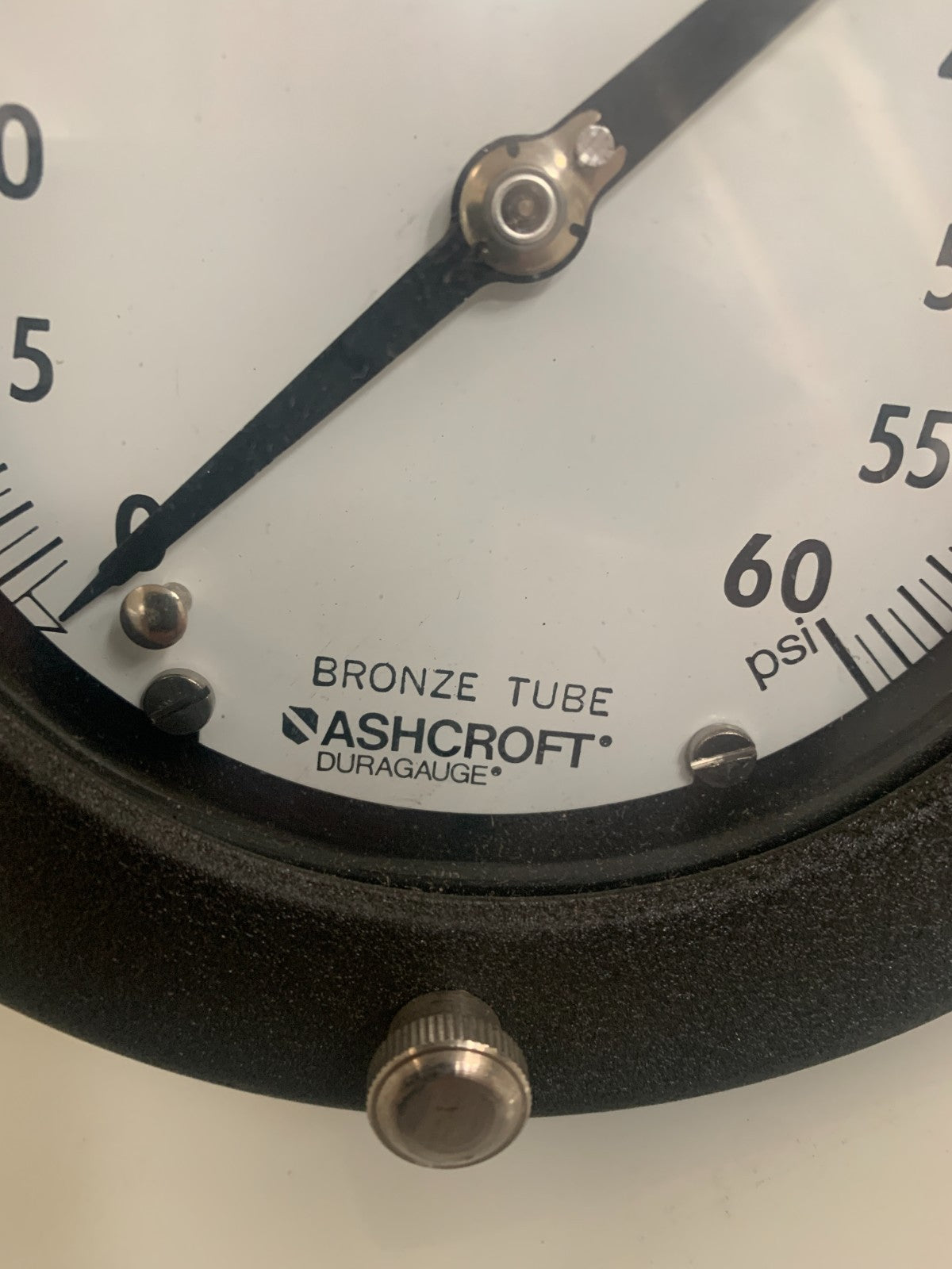 ASHCROFT 5" DURAGAUGE BRONZE TUBE 0-60 PSI