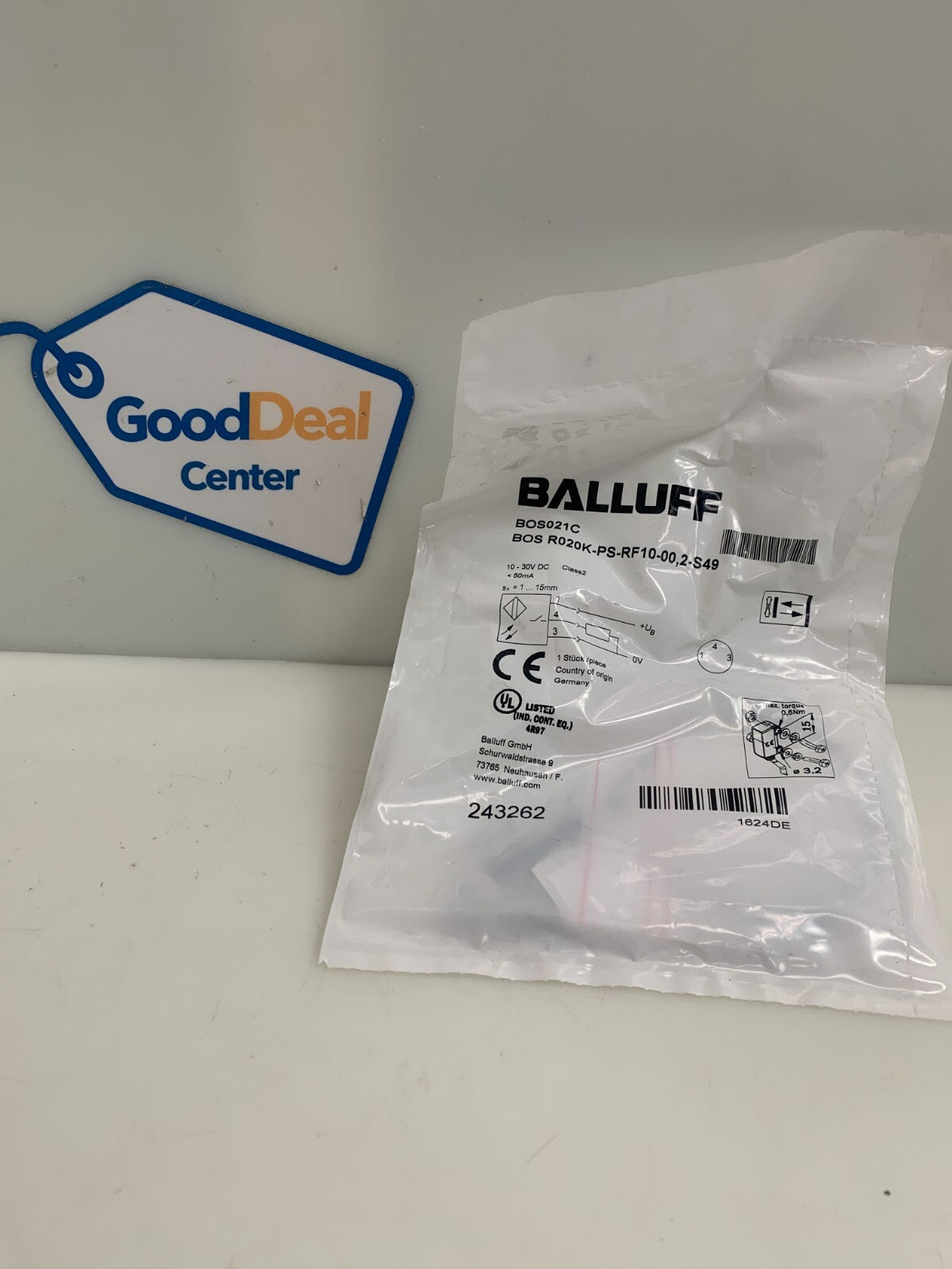 BALLUFF BOS R020K-PS-RF10-00, 2-S49 Diffuse Sensor0