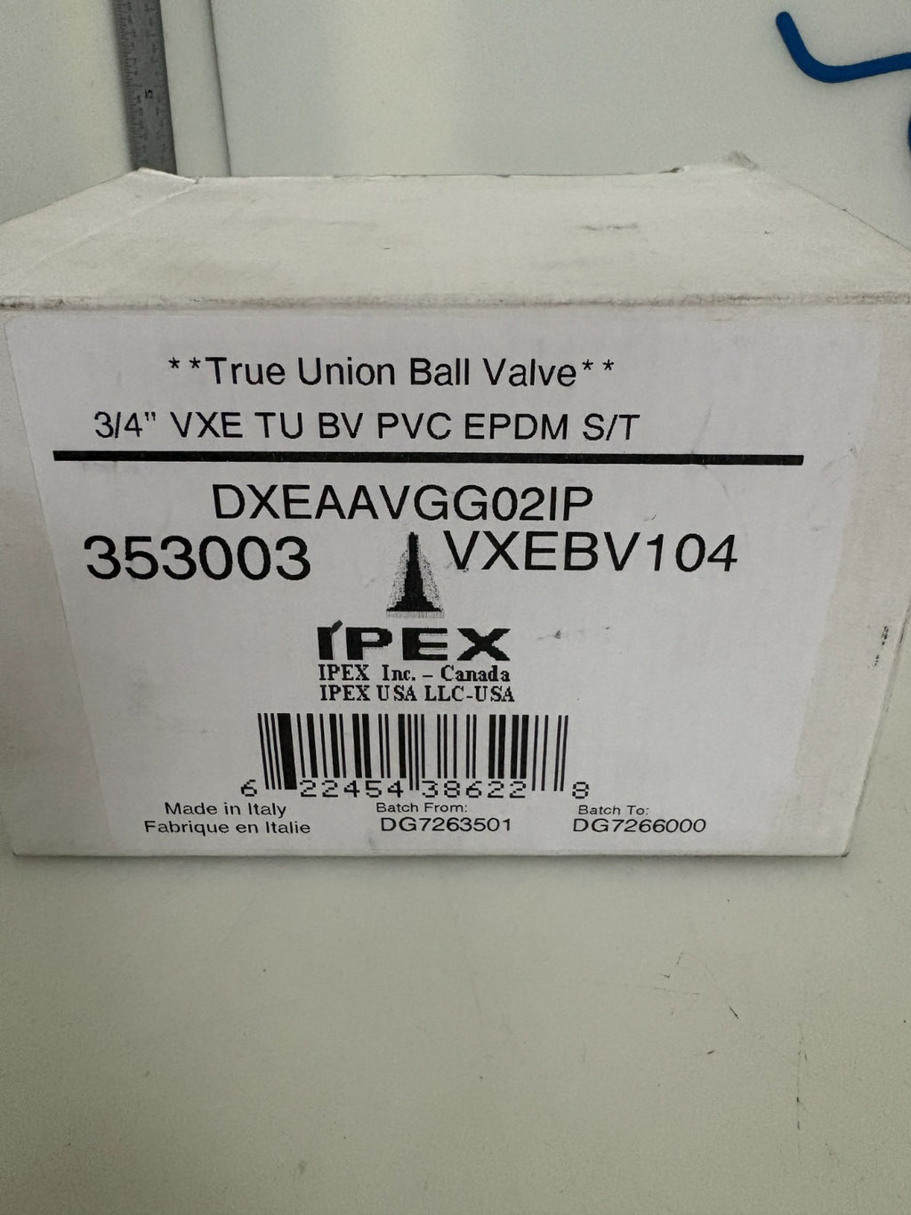 IPEX TRUE BALL UNION VALVE DG7265038 VXEBV104