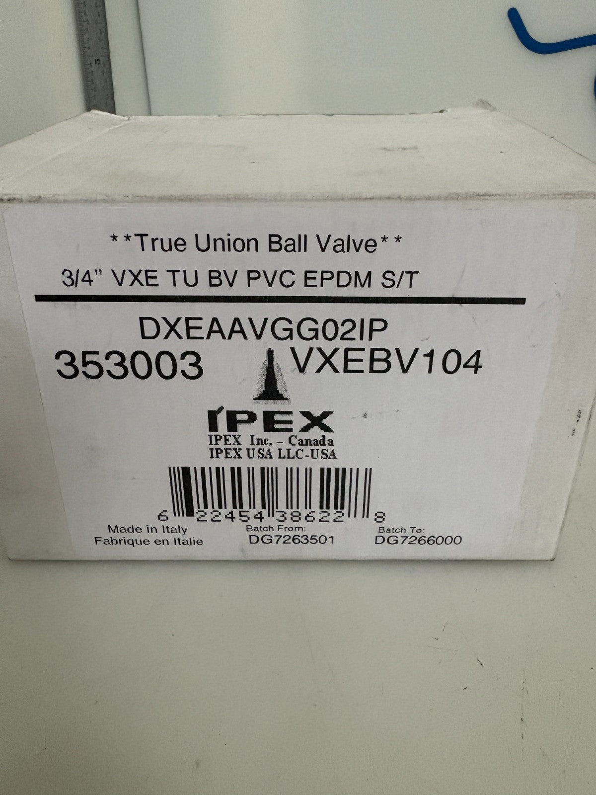 IPEX TRUE BALL UNION VALVE DG7265038 VXEBV104