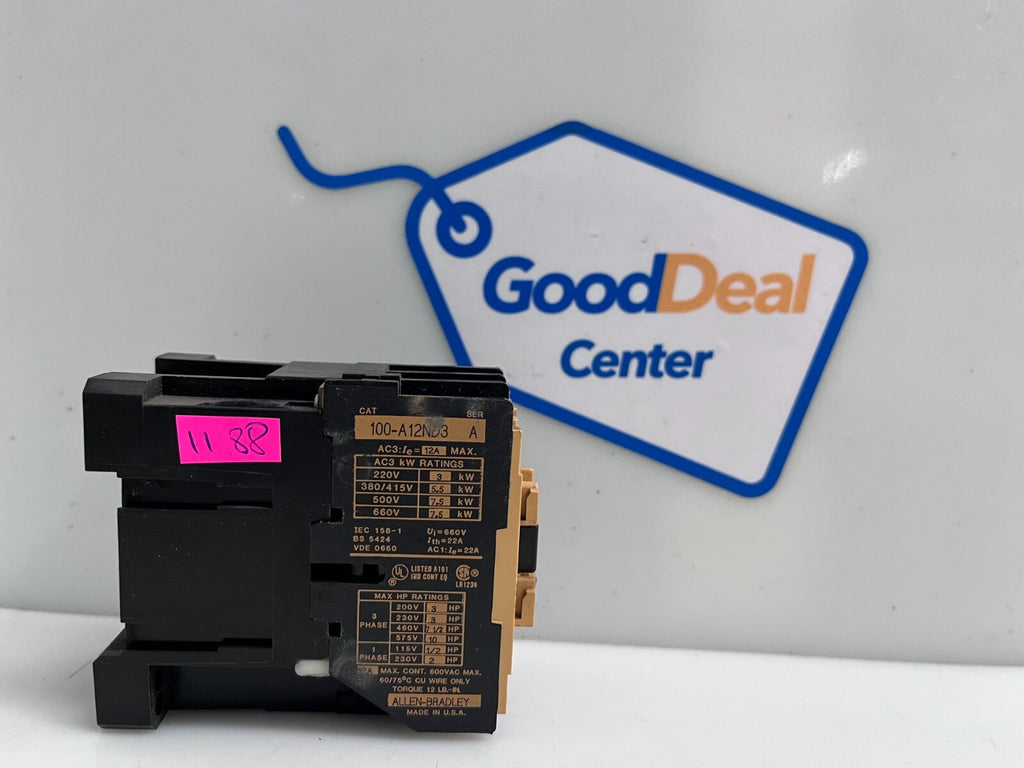 ALLEN-BRADLEY 104-A12ND3 Reversing Contactor (Lot of 2)0
