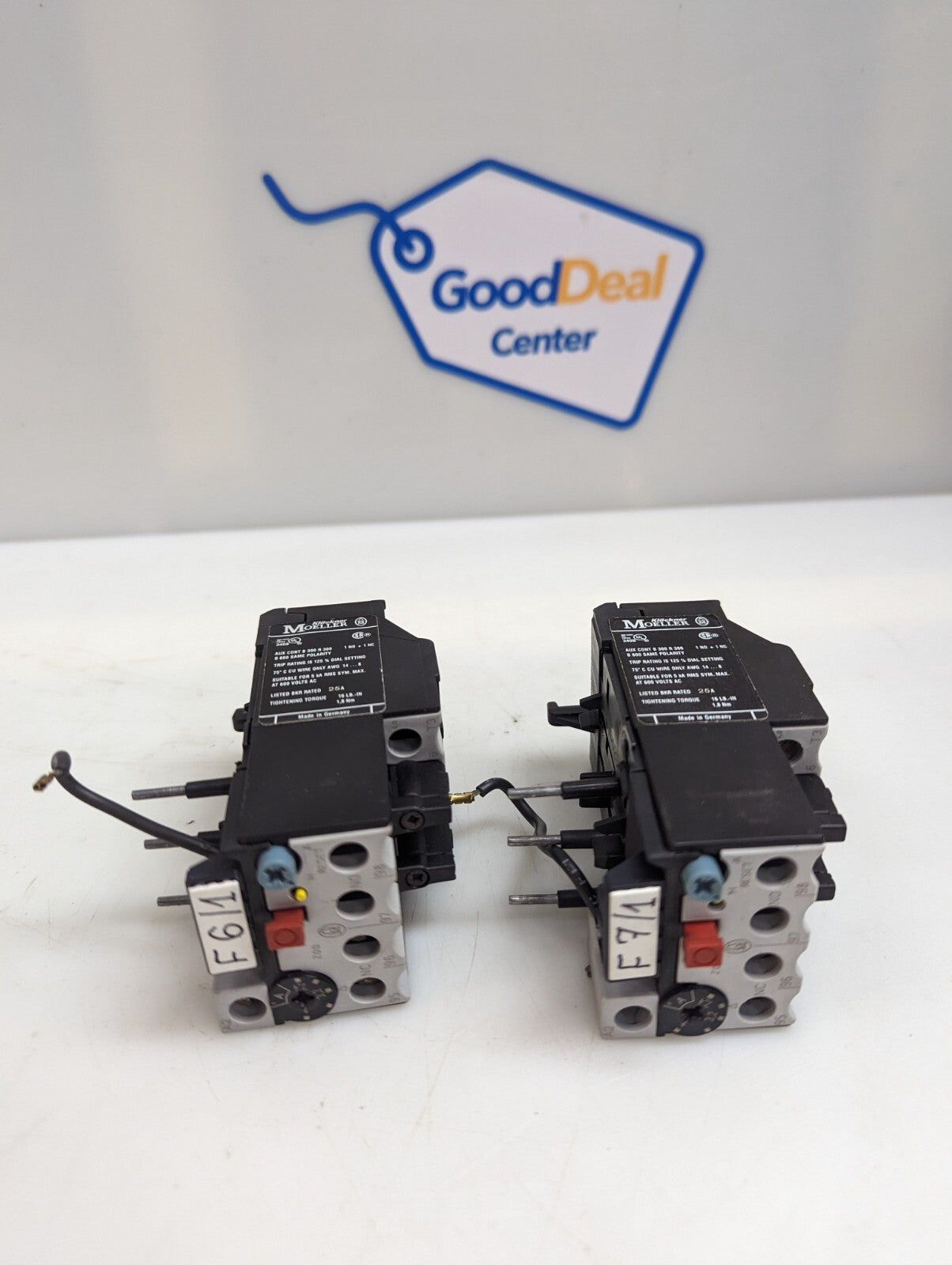 Lot of 2 Moeller Z 00-4 THERMAL OVERLOAD RELAY