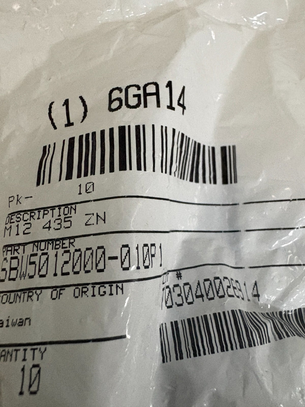 LOT OF 10 SQUARE BEVELED WASHER ZINC PLATE SCREW SIZE M12 435 ZN 6GA142