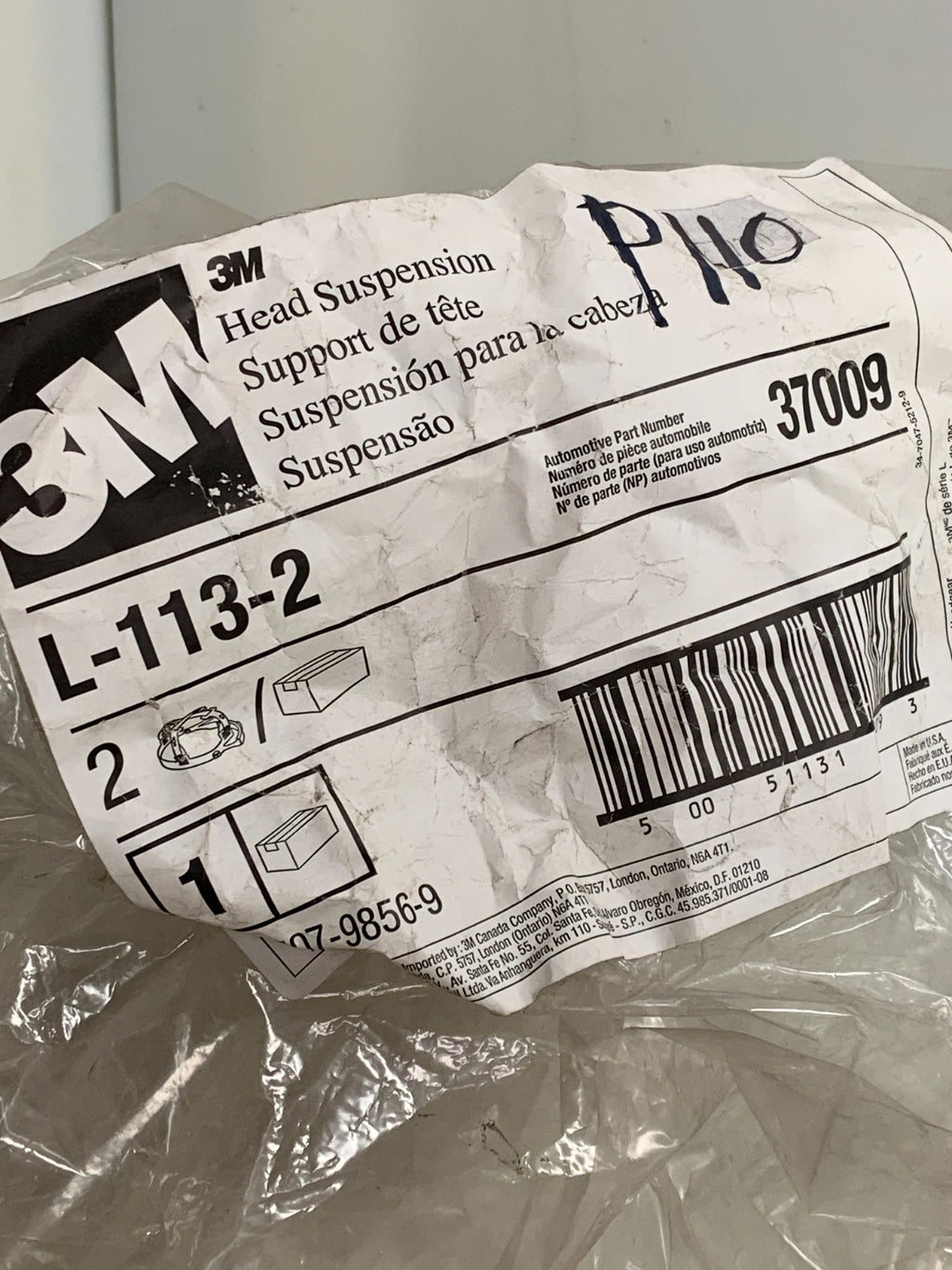 3M  L-Series  Head Suspension  L-113-2  (Bag of 2)