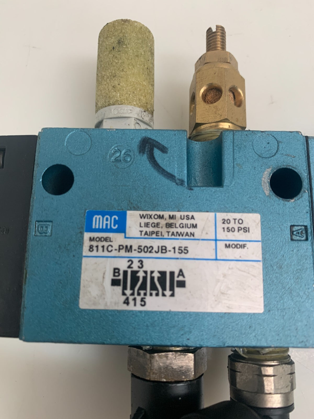 MAC VALVES INC 811C-PM-502JB-155 Solenoid Valve  w/MAC PME-502JB