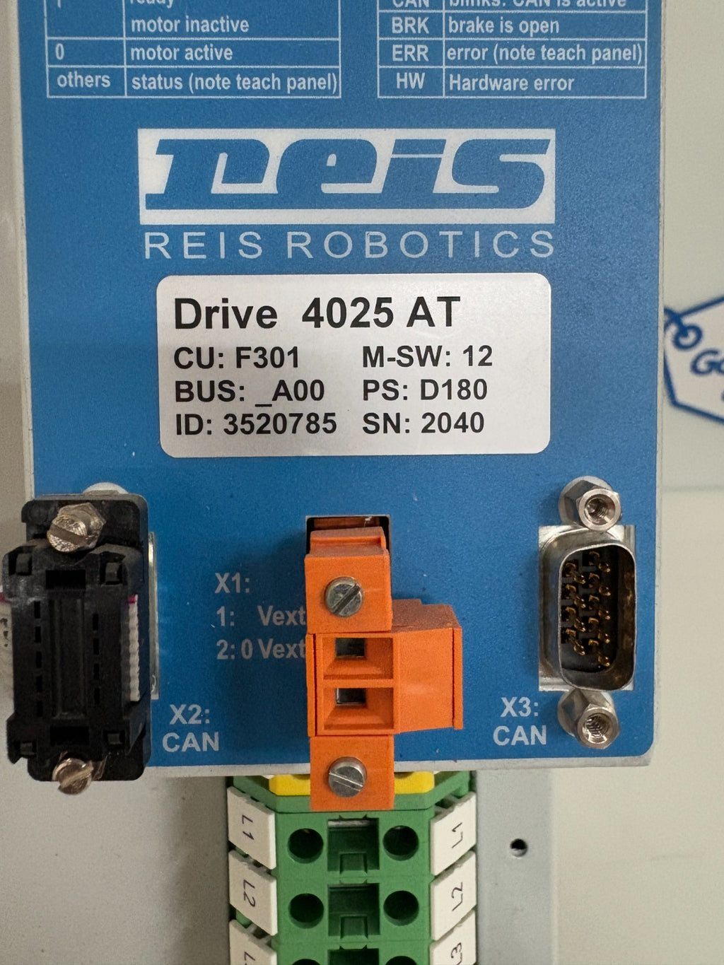 REIS ROBOTICS DRIVE 4025 AT ID 35207851