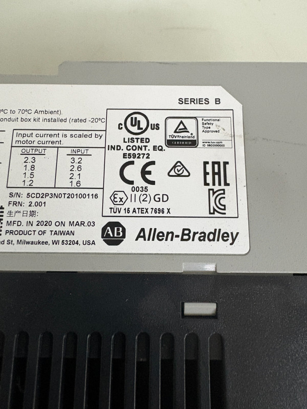 ALLEN BRADLEY POWER FLEX 527 #25C-D2P3N104 SER B4