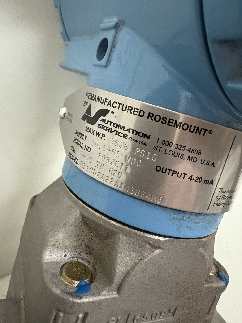EMERSON ROSEMOUNT PRESSURE TRANSMITTER 3051 CD2 A22A1AS8B4N5  W/SENSORS4