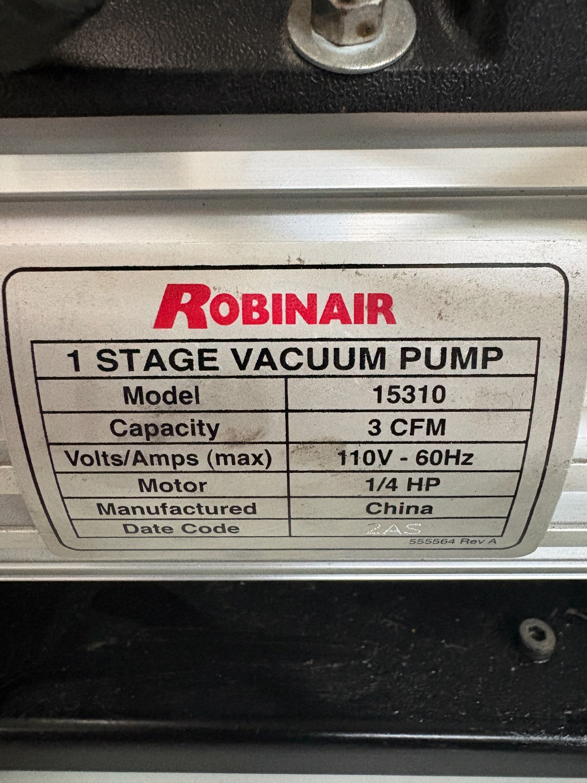 ROBINAIR VACUUM PUMP #153101