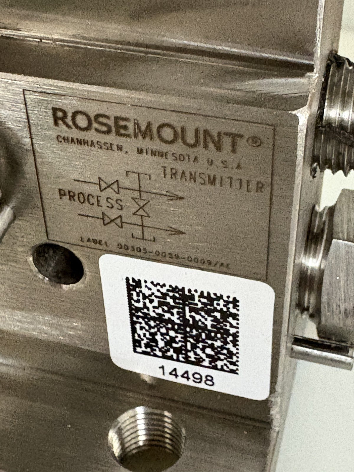 ROSEMOUNT 0304 SERIES PRESSURE TRANSMITTER CONVENTIONAL MANIFOLD #0304RT32F21