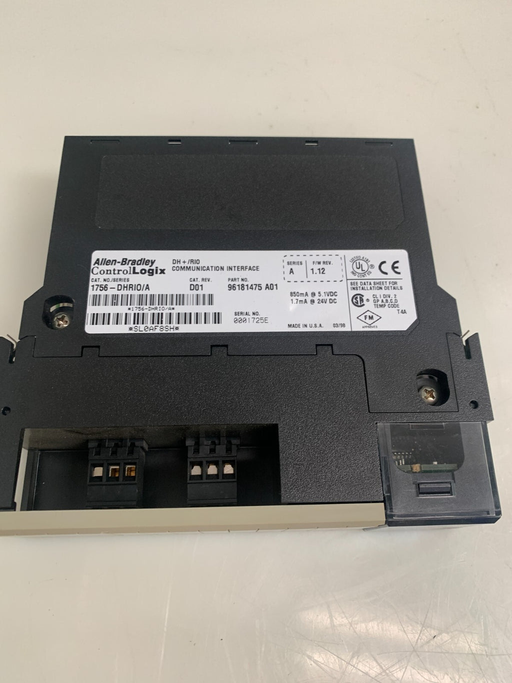 ALLEN BRADLEY  DH+/RIO Communication Interface   1756-DHRIO/A  D012