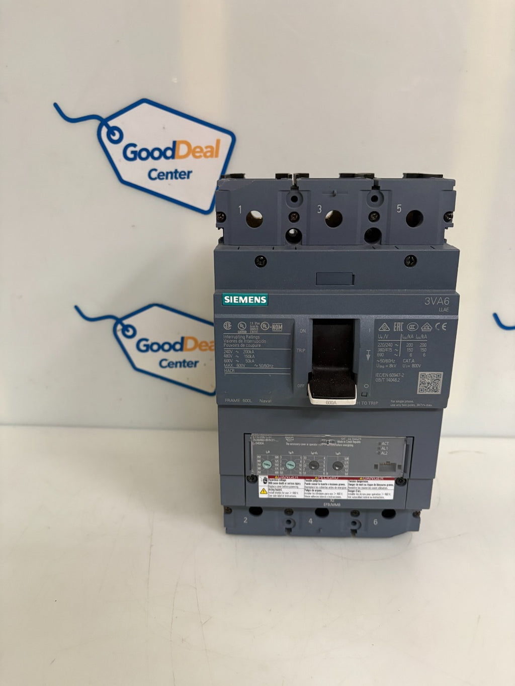 SIEMENS 600 AMP CIRCUIT BREAKER 3VA6 LLAE ETU350LSI 3VA6460-8HN31-5400A0