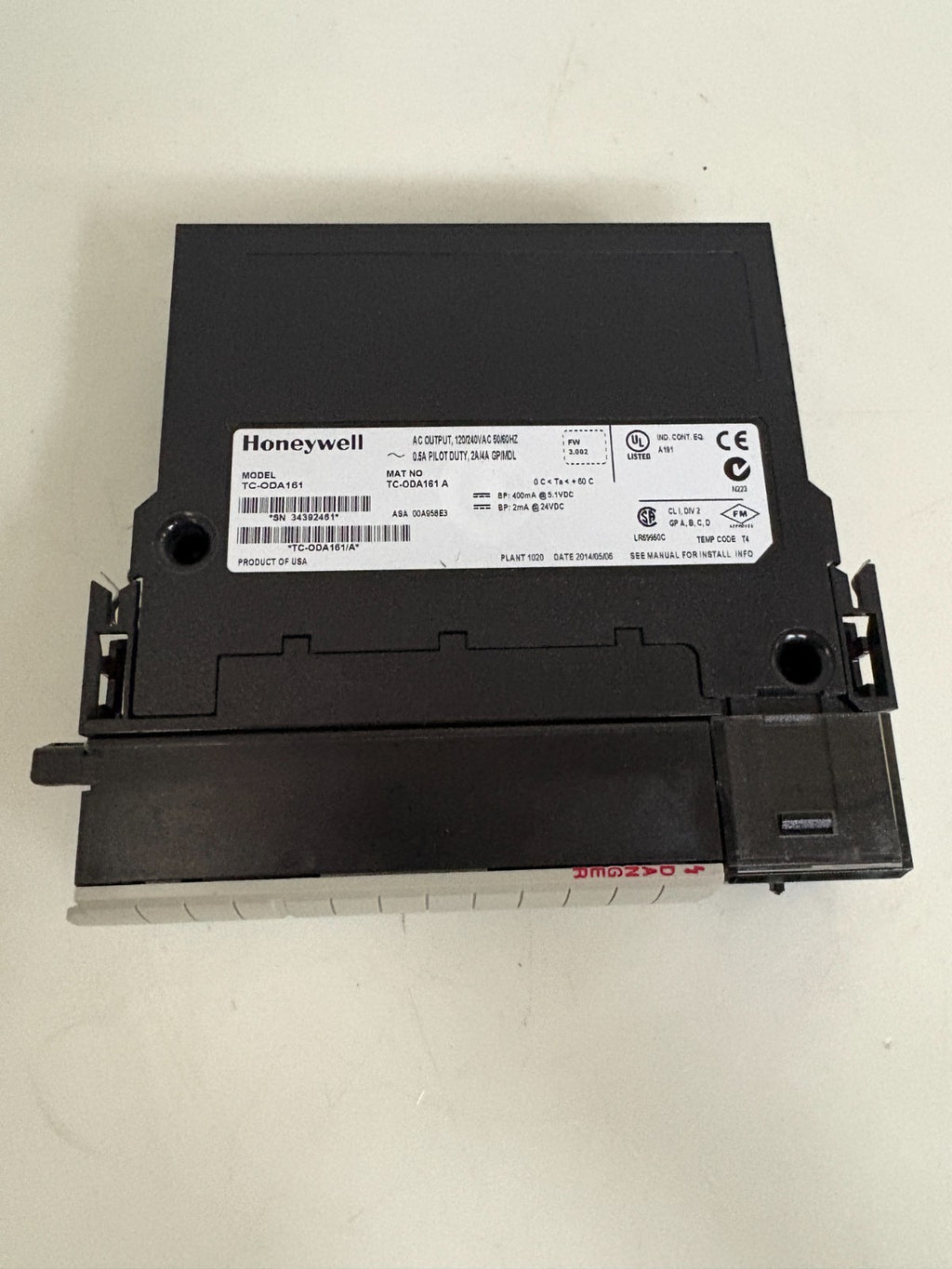 HONEYWELL AC OUTPUT PILOT DUTY MODULE TC-0DA161 A