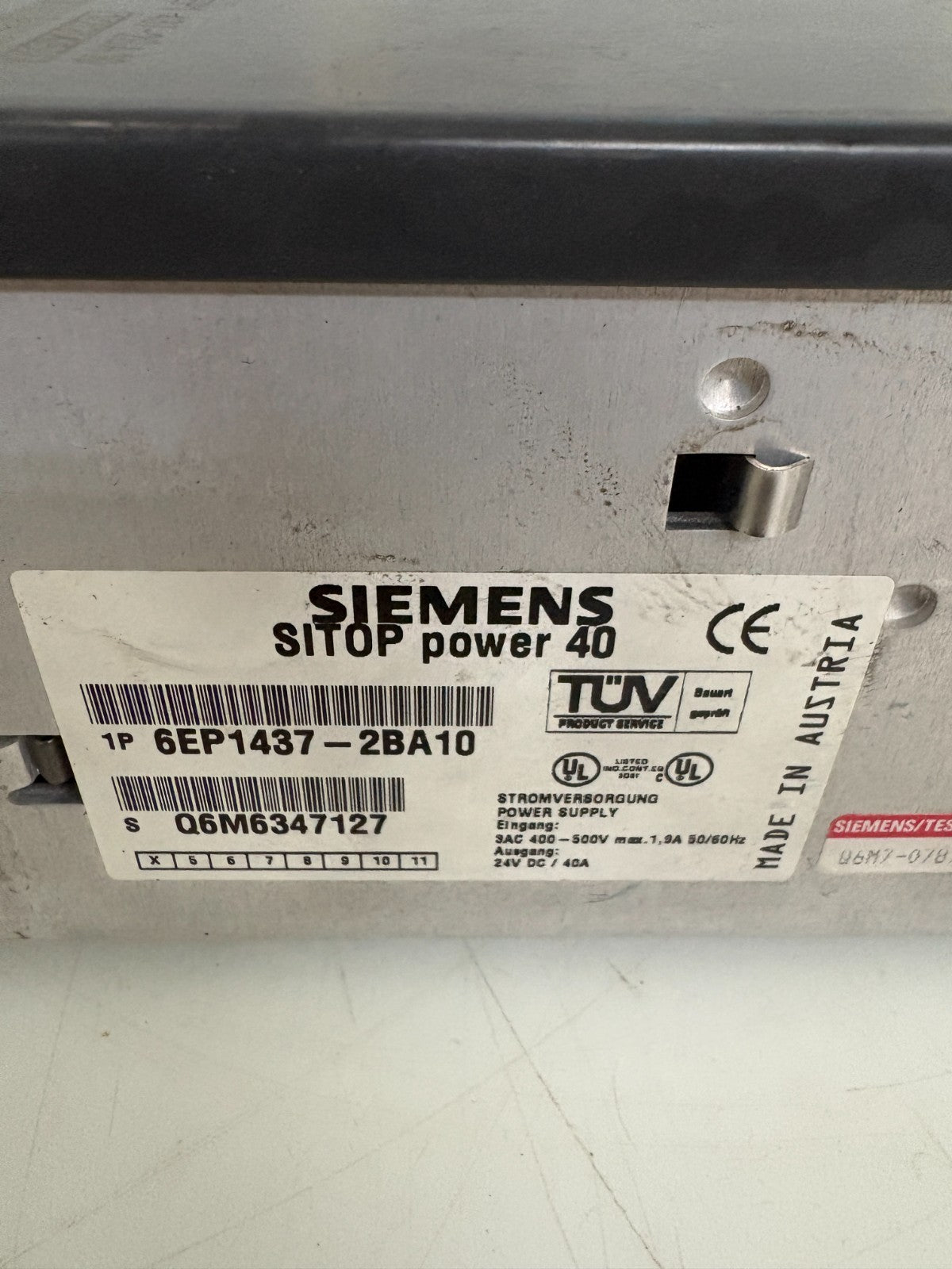 SIEMENS SITOP POWER 40 6EP 1437-2BA101