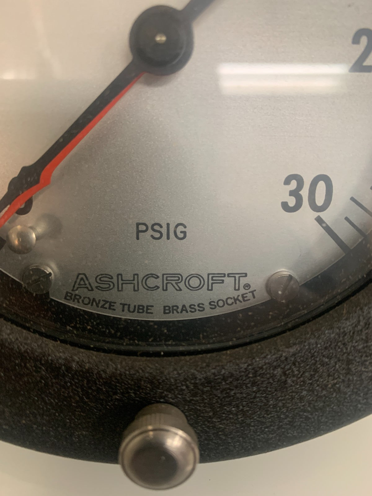 ASHCROFT 5" 0-30 PSIG GAUGE BRONZE TUBE BRASS SOCKET2